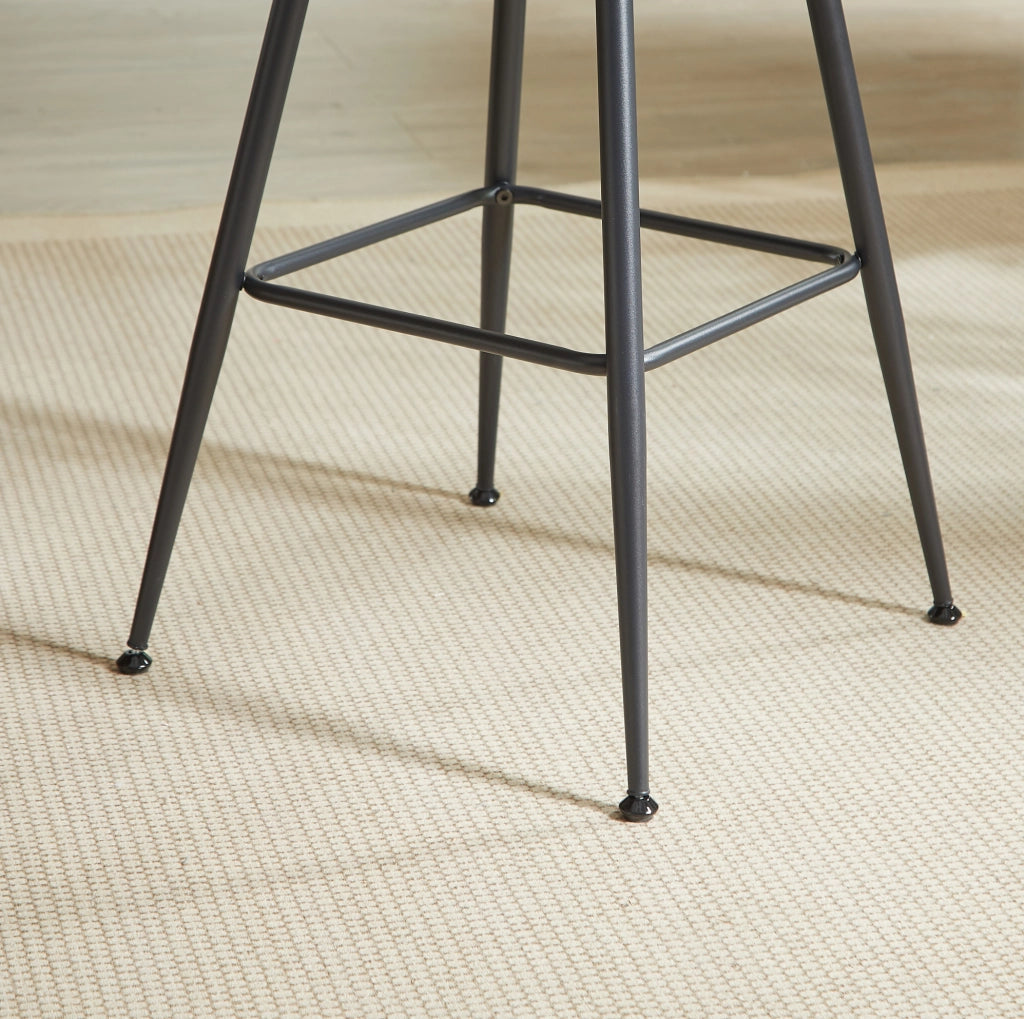 Set tavolo da bar ULEVR 3 pezzi con tavolo rotondo ?80 cm e 2 sgabelli, ripiani integrati, nero