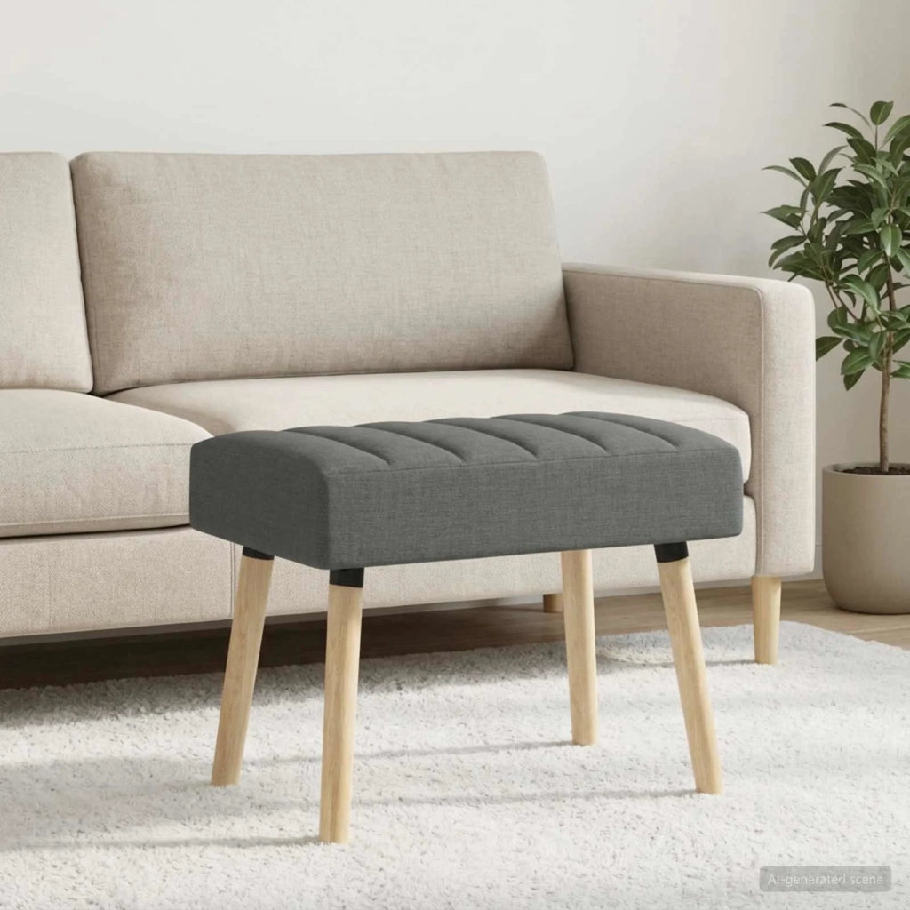 Panchina trapuntata a canale Grigio Scuro 60 x 40 x 45 cm 42038460