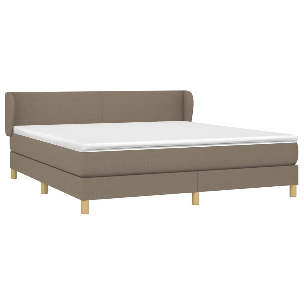 Giroletto a Molle con Materasso Tortora 180x200 cm in Tessuto 3126665