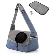 Zaino per cani, impermeabile e respirante, cinture e tasche laterali regolabili, con panno anti-blocco sporco, adatto a piccoli cani e gatti, zaino per campeggio all'aperto, colore blu reale