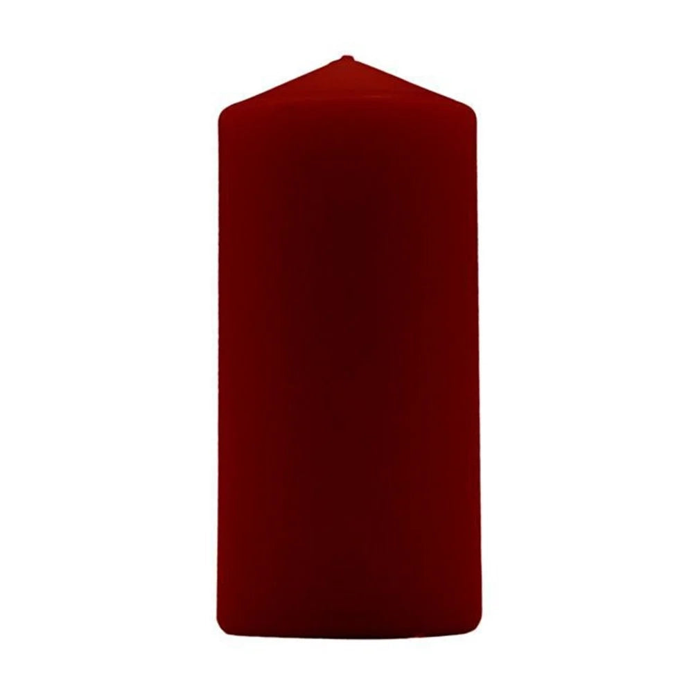 Trade Shop - Set 12pz Candela Rossa Forma Cilindrica 150x70mm Decorazioni Interni Centrotavola 031626 -