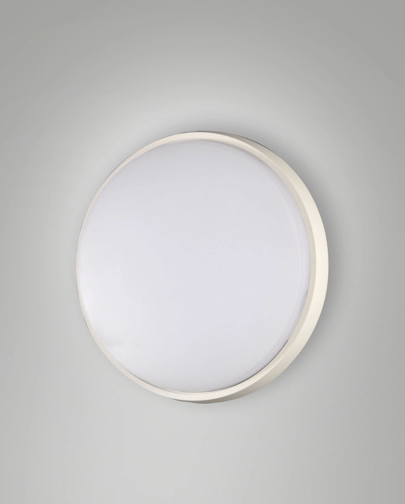 Olly Plafoniera LED Moderna Rotonda IP54 23W 2700lm 3000K Bianco Struttura in Metallo e Policarbonato Ø240mm Codice Articolo 3315-61-102