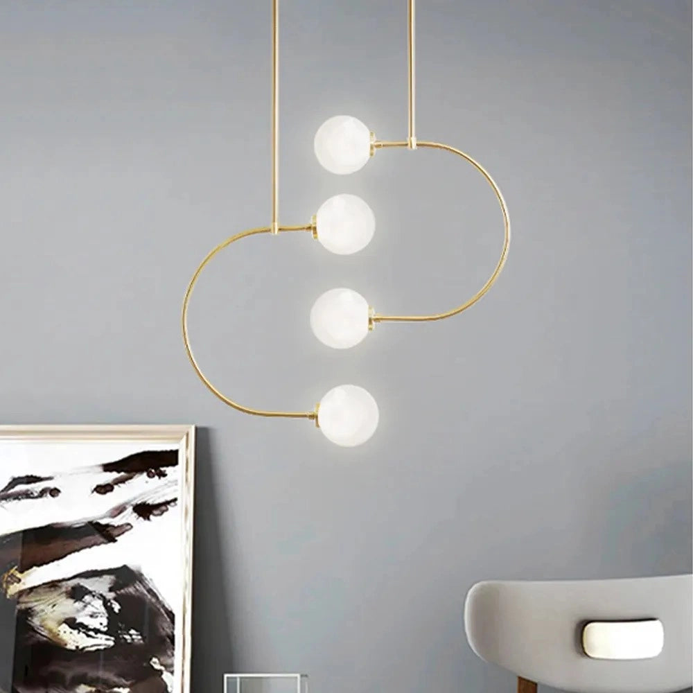 Lampada A Sospensione Sfere Di Vetro APP639-4CP Oro