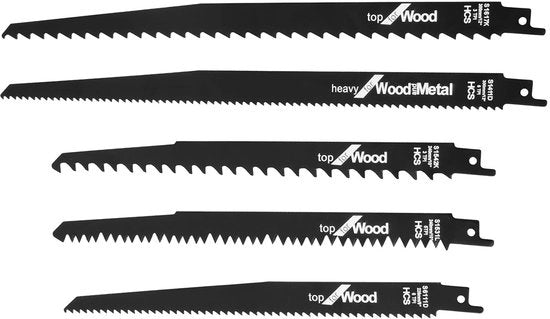Set di 5 lami per sega a scorrimento per lavorazione del legno