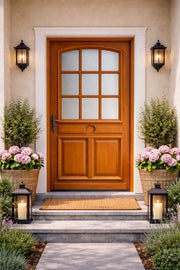 Porta d'ingresso in legno Exo modello 'Marine' 215X90 a destra a spingere senza maniglia