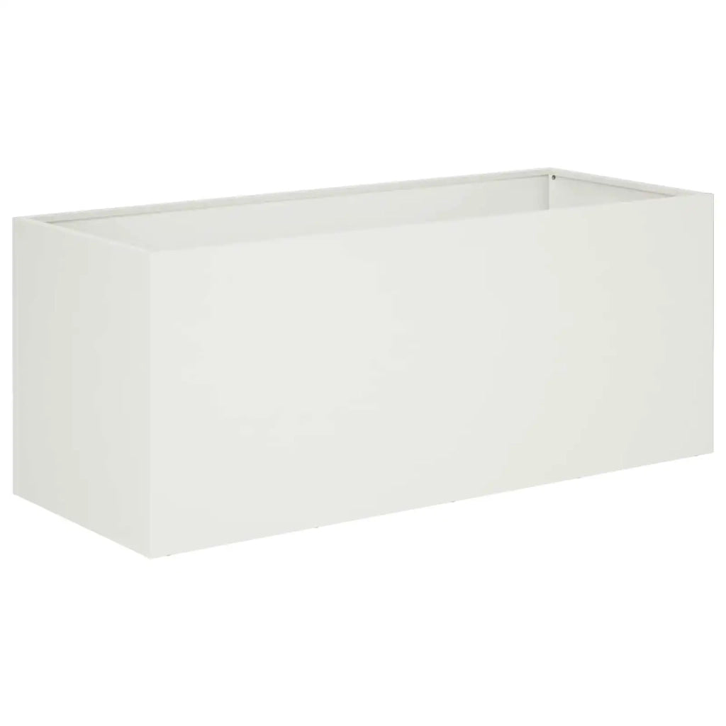Vaso da giardino 2 pz Bianco 100 x 40 x 40 cm 8005249