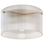 Plafoniera con paralume in acrilico, compatibile con lampade in metallo, alogene e a LED.