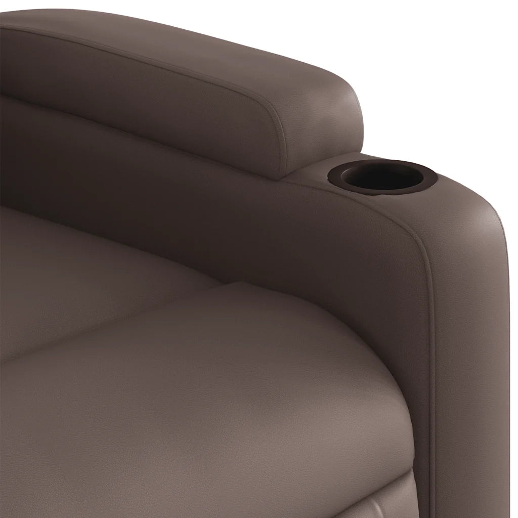 Divano Sedia-Poltrona Reclinabile Marrone in Similpelle 691474