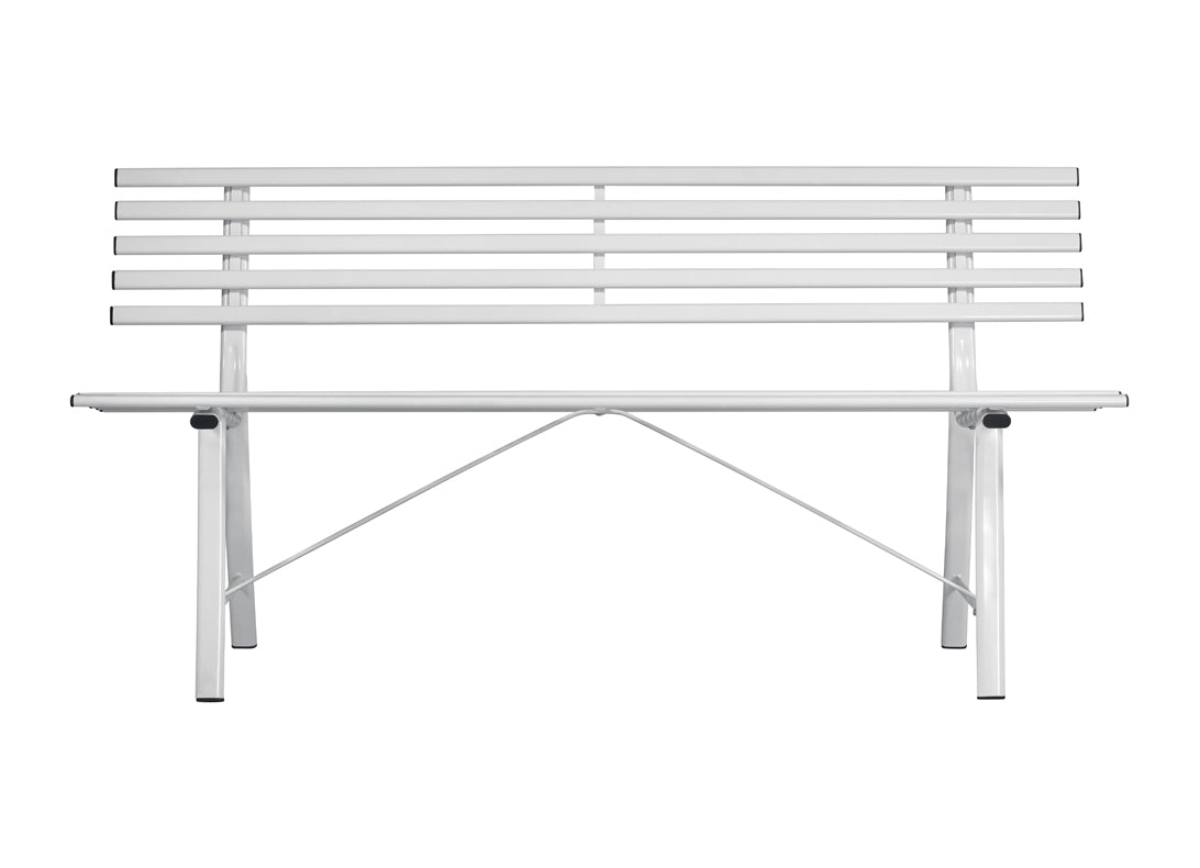 Panca da Giardino in Ferro 3 Posti 150x56x76cm Vorghini Gallipoli Avorio