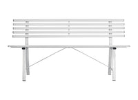 Panca da Giardino in Ferro 3 Posti 150x56x76cm Vorghini Gallipoli Avorio