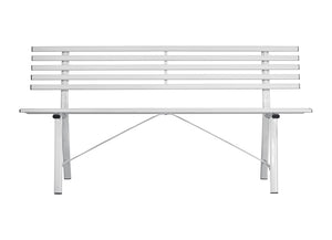 Panca da Giardino in Ferro 3 Posti 150x56x76cm Vorghini Gallipoli Avorio