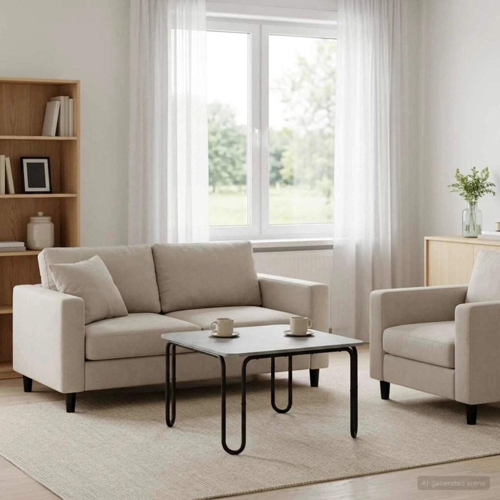 Tavolino da salotto Grigio Cemento 79,5 x 79,5 x 45 cm 8007732