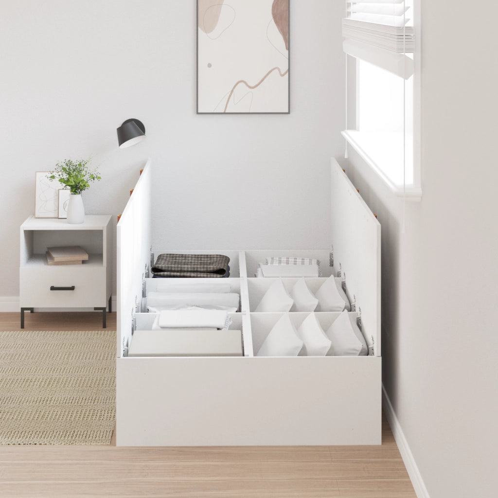Struttura letto contenitore  Bianca 90x200 cm
