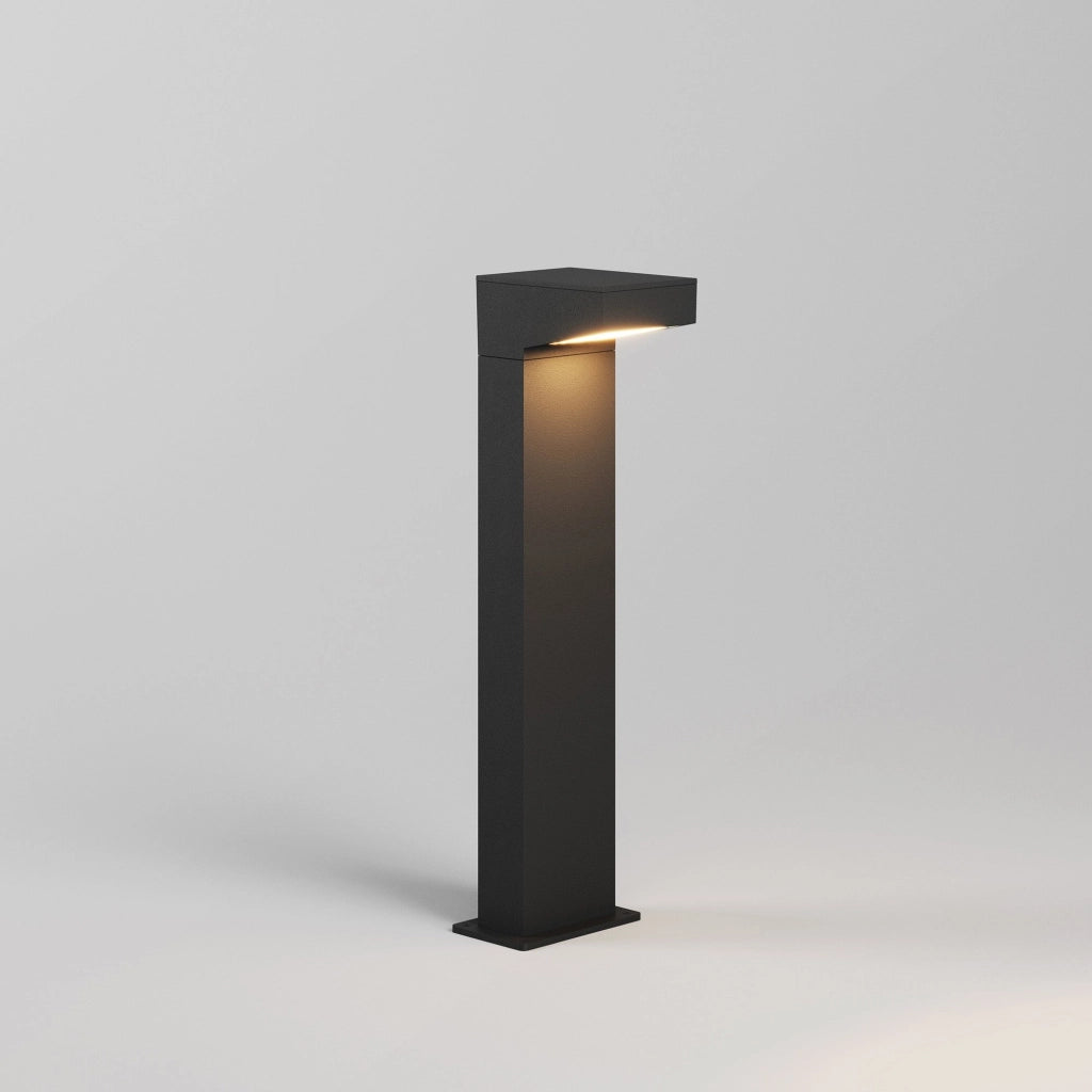 Forward Paletto Luminoso a LED Asimmetrico per Esterni, Struttura in Alluminio Nero, 13W 3000K, Altezza 50 cm, Ideale per Camminamenti e Giardini