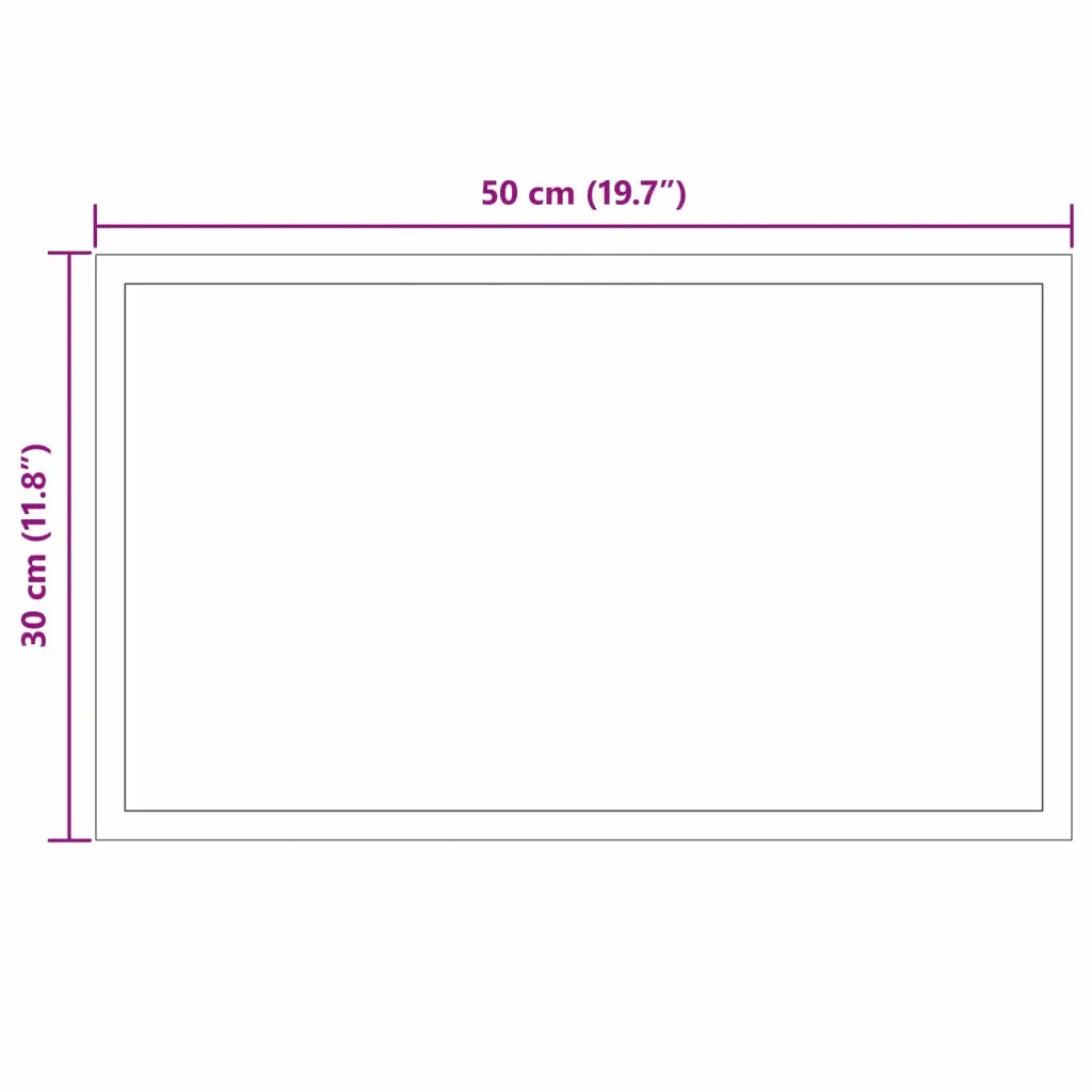 Specchio da bagno LED Trasparente 50 x 30 cm vetro temperato 42045811