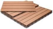 Tegoli in lega di PVC 60x30cm 24 pezzi 4m² per balcone, terrazza o giardino con montaggio rapido