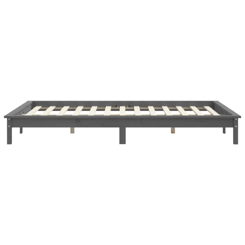 Giroletto Grigio 120x190 cm Small Double Legno Massello di Pino 820578