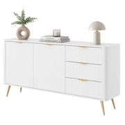 Madia Halilala, Credenza 3 Cassetti, 163x38x81h cm Bianco