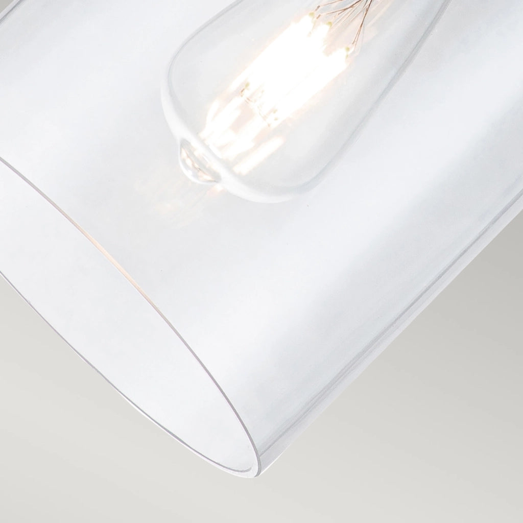 Sospensione Contemporanea Hounslow Acciaio Ottone Brunito Vetro 1 Luce E27