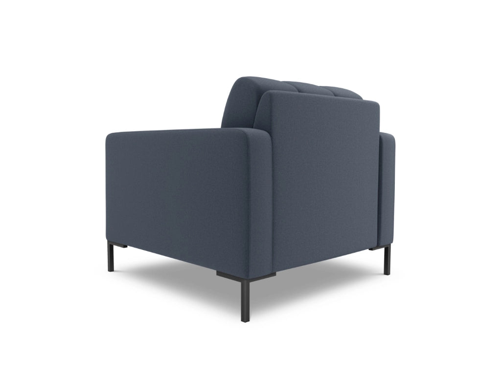 Cosmopolitan Design - Poltrona "Bali" in tessuto strutturato blu scuro 