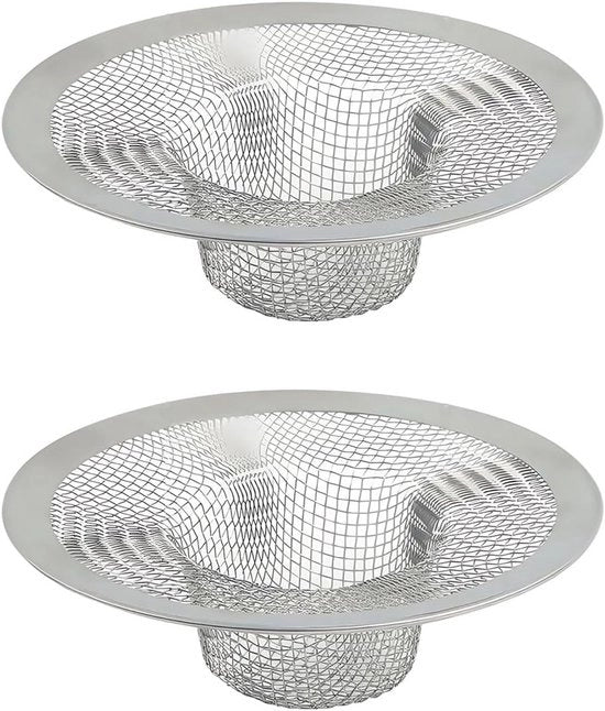 Zeef per doccia - piccola scarico per doccia - scarico per doccia da bagno - raccolta pelo scarico per doccia - scarico per camper - scarico in acciaio inox - 9 cm - 2 pezzi
