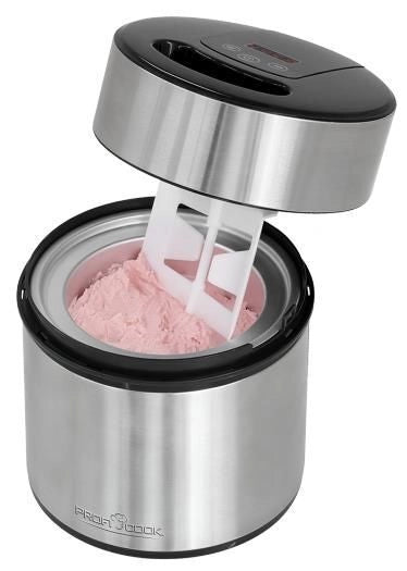 ProfiCook 501140 Gelatiera e Yogurtiera 1 8 L 12 W Timer Digitale Display LED Acciaio Inossidabile colore Nero