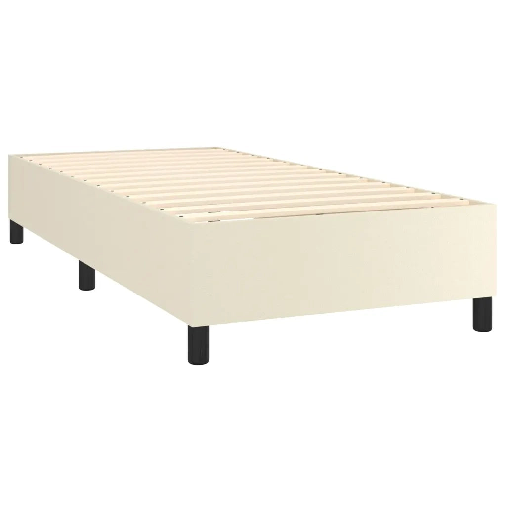 Giroletto a Molle con Materasso Crema 80x200 cm in Similpelle 3132347