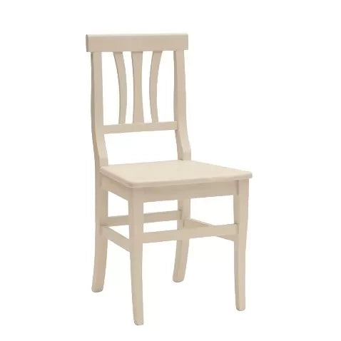 Set 2 sedie classiche legno beige seduta legno 46x44x90 - Mobili 2G