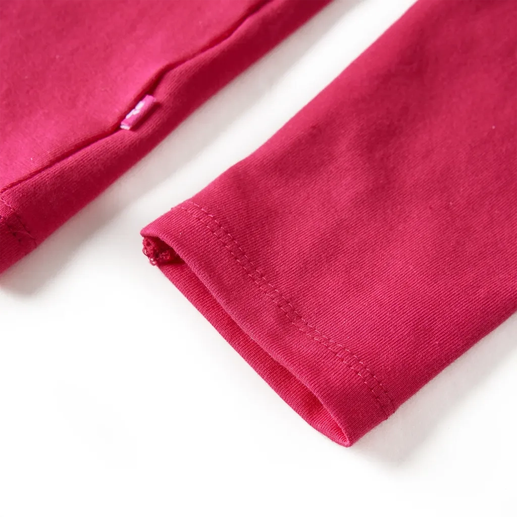 Maglietta da Bambina a Maniche Lunghe Fucsia 128 14152