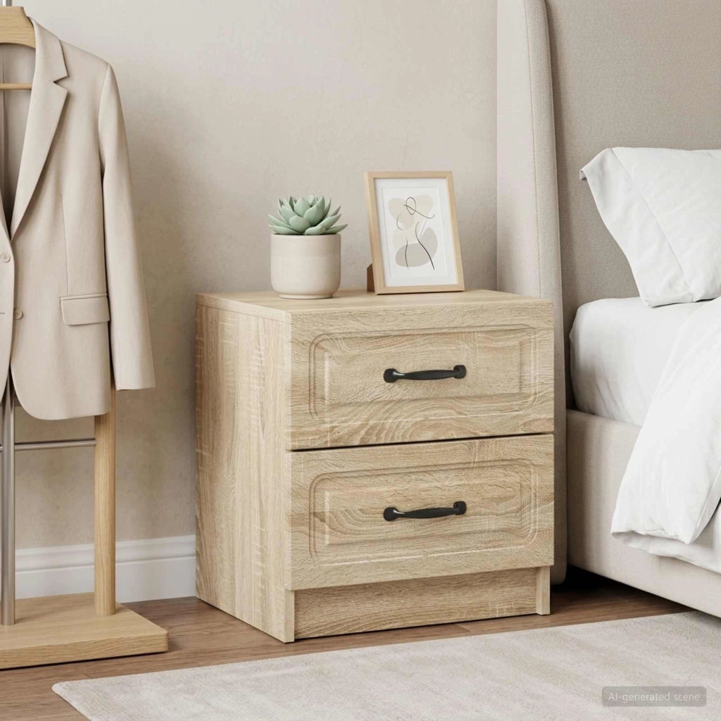 Armadio da Notte 2 pz Rovere Sonoma 43 x 34,5 x 44,5 cm 895680