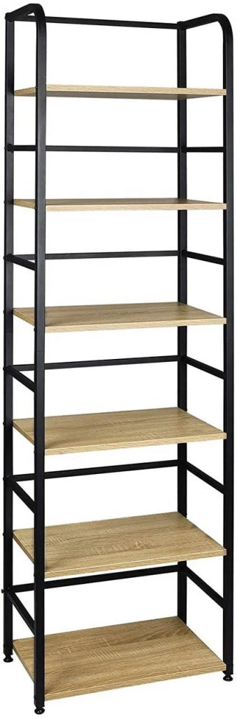Scaffale indipendente con 6 ripiani 50 x 30 x 176 cm rovere chiaro 19_0000129