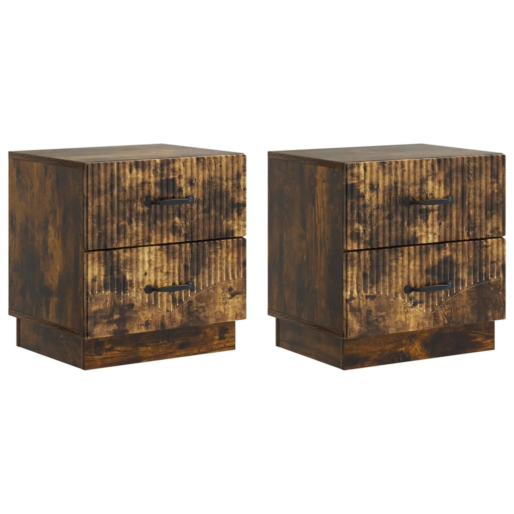 Armadio da Notte 2 pcs Rovere Fumo 43 x 34,5 x 44,5 cm 895226