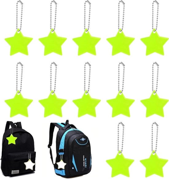 Allettanti Riflettori di Sicurezza Reflexivi - 12 pezzi - per Borsa della Scuola e Bicicletta - Riflettori di Sicurezza per Bambini