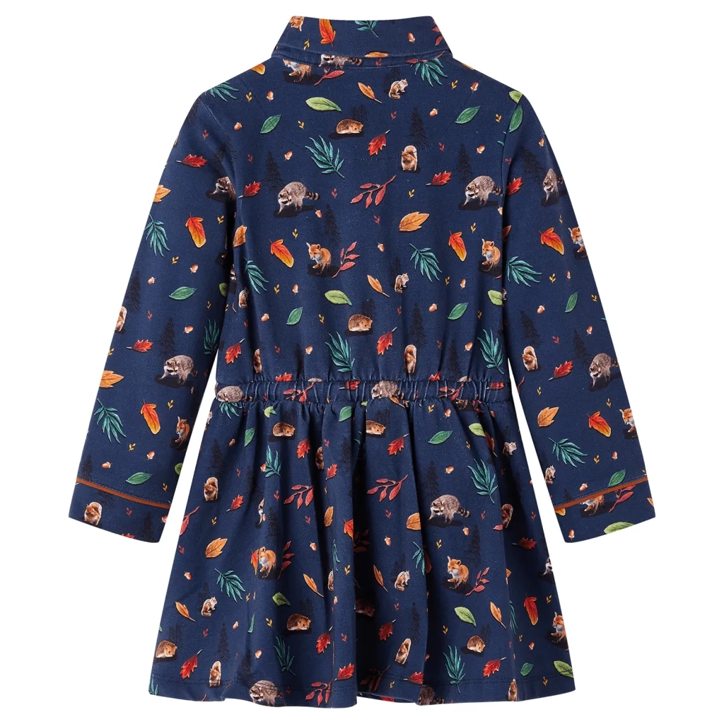 Abito da Bambina a Maniche Lunghe Blu Marino 104 CFW7007535
