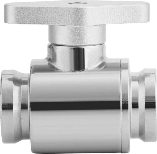 Vitello di raffreddamento G1/4" in rame con filo di rame a spirale e maniglia per sistemi di raffreddamento di computer - Argento.
