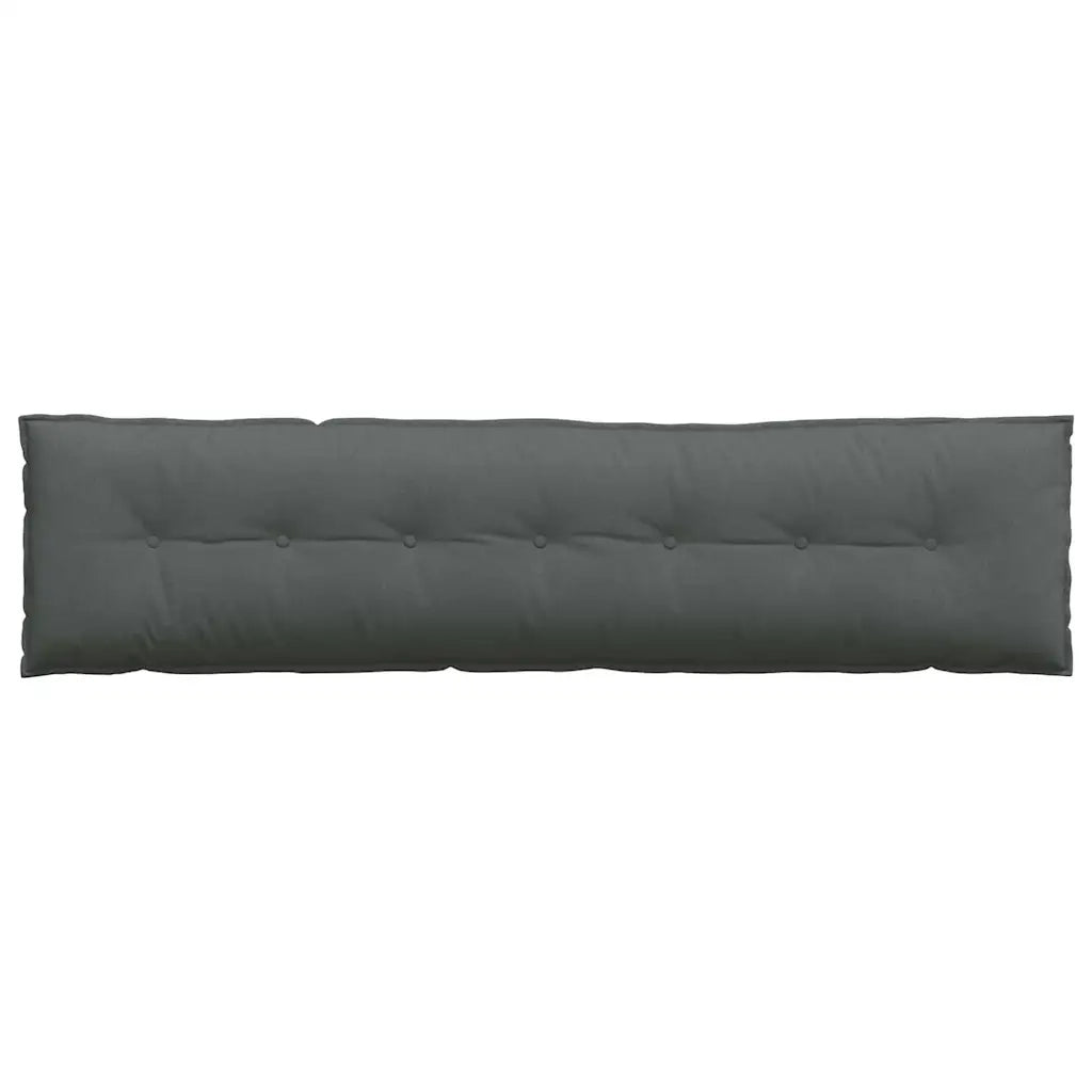 Cuscino per Schiena Grigio scuro 200 x 19 x 50 cm Tessuto
