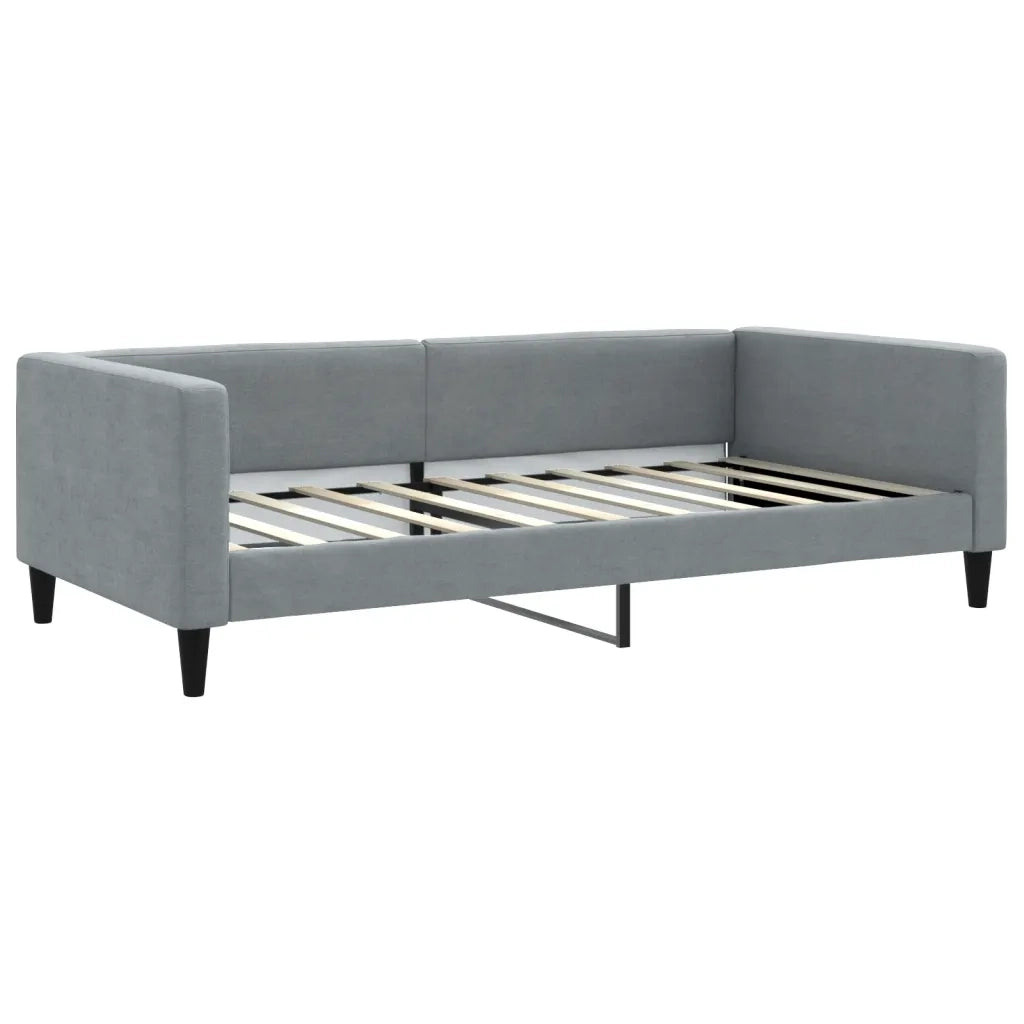 Letto da Giorno Grigio Chiaro 100x190 cm in Tessuto 353998