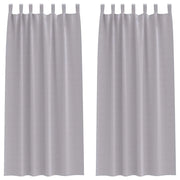 Tende Oscuranti | Tende Blackout con Anelli 2 pz Grigio Metallico 245 x 140 cm