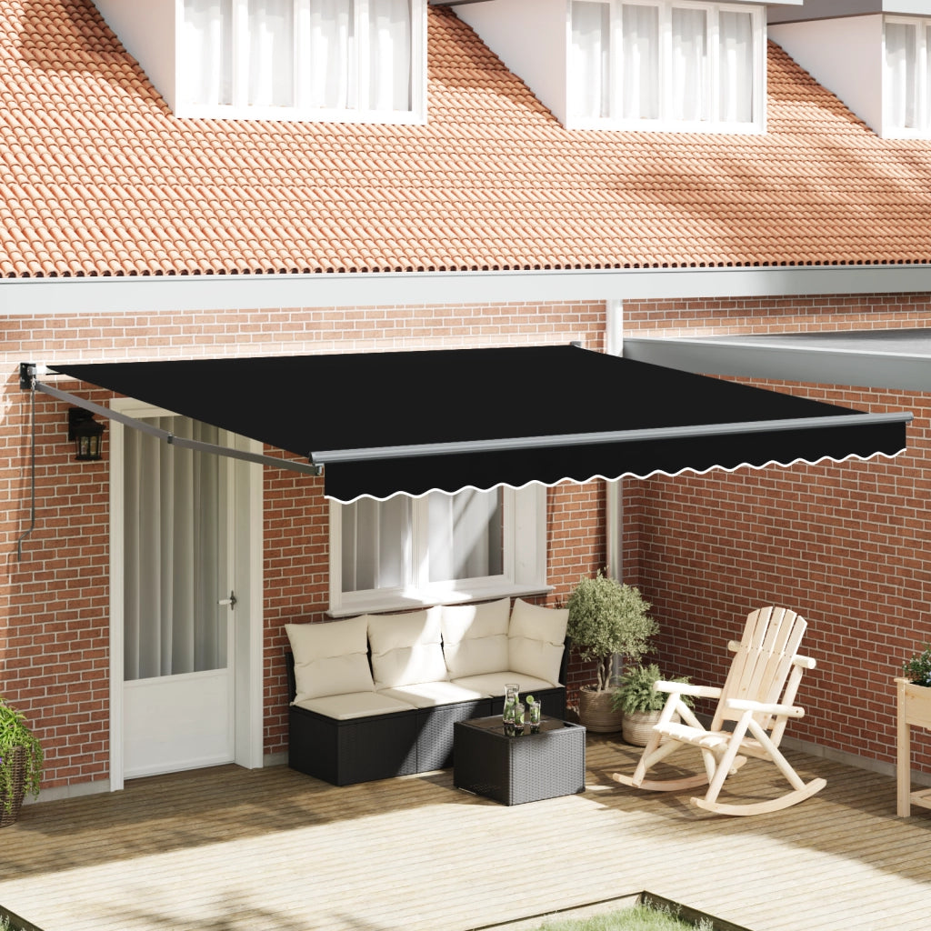 Tenda Retrattile Manuale  Nera 400x300 cm