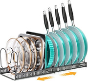 Organizzatore espandibile per pentole e padelle - Cassetto cucina con 12 distributore - Striscia anti-aderente