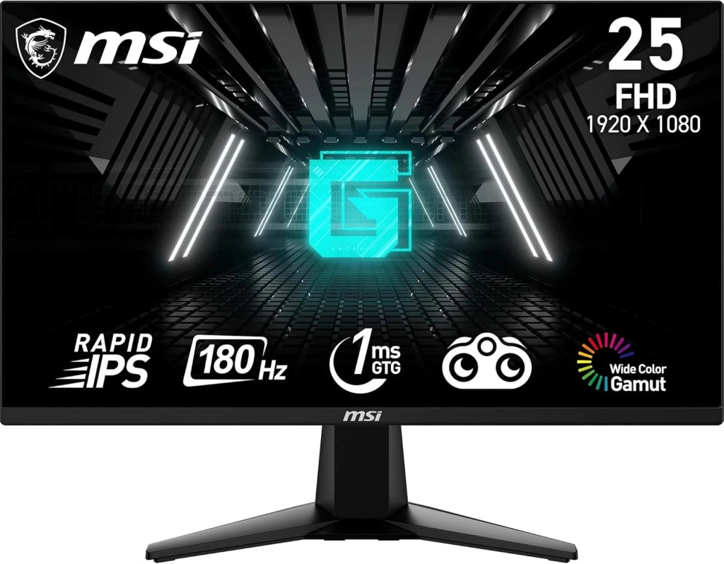 G255F Monitor Gaming 24,5", 180 Hz, 1ms, Rapid IPS, FHD (1920x1080), Adaptive SYNC, Night Vision, Anti-flickr, Less Blue Light - Display Port 1.2a / HDMI 2.0b