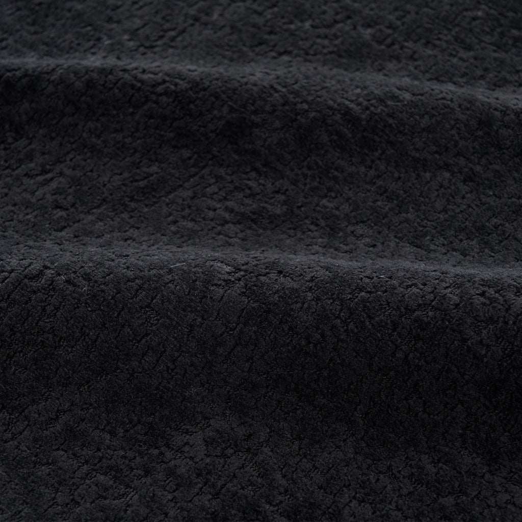 Sofà modulare in chenille nero, struttura in schiuma completa, senza montaggio, convertibile in letto
