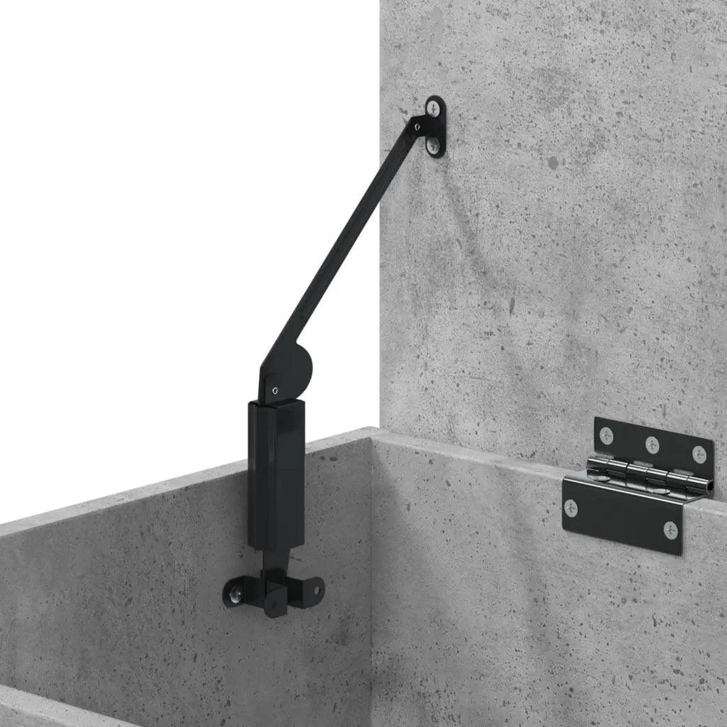 Panca Portascarpe-Sgabello-Panca Scarpiera Grigio Cemento 60x30x45 cm in Truciolato