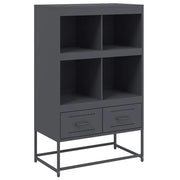 Buffet credenza cassettiera mobiletto mobile contenitore organizer cucina soggiorno salotto alto 68 x 39 x 111,5 cm acciaio antracite 02_0032209