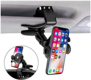 Supporto per smartphone 360° rotativo - Supporto multifunzionale per smartphone - Supporto auto per smartphone - Supporto per smartphone per cruscotto - Supporto per smartphone per scrivania - Nero - Materiale ABS