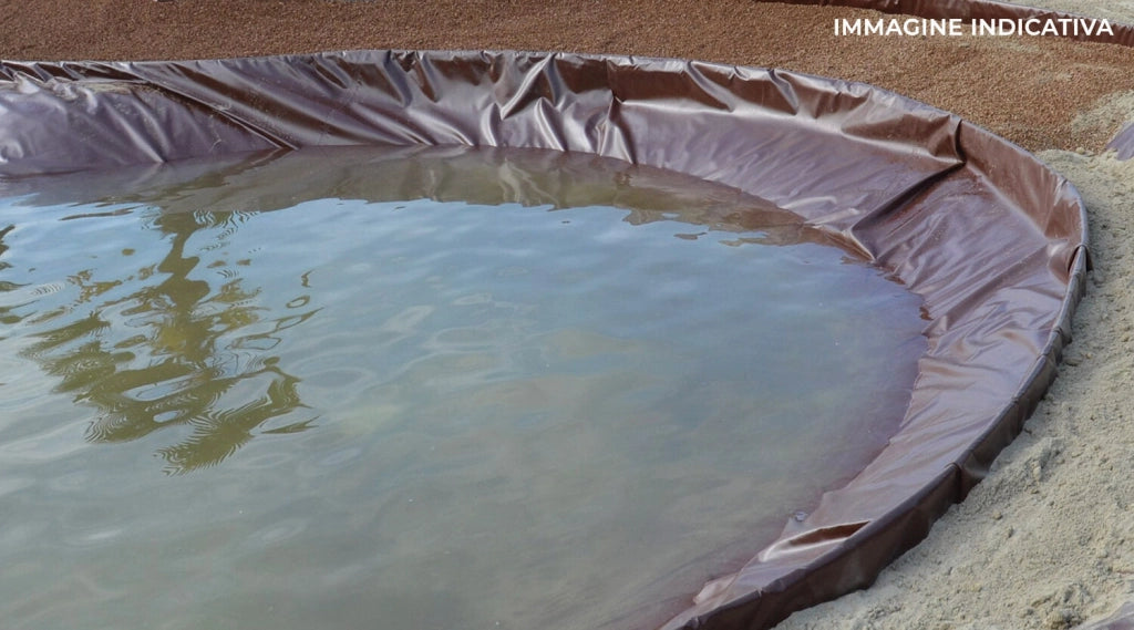 Telo in PVC Rinforzato Effetto Ghiaino 3,2x2m per Laghetti Naturale
