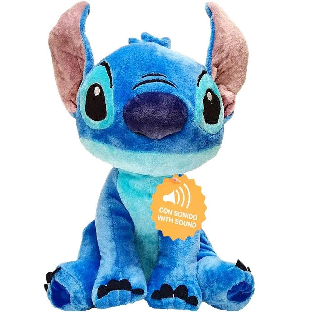 Trade Shop - Peluche Con Motivo Stitch Morbido Parlante Xxl 100cm Pupazzo Sonoro Per Bambini -