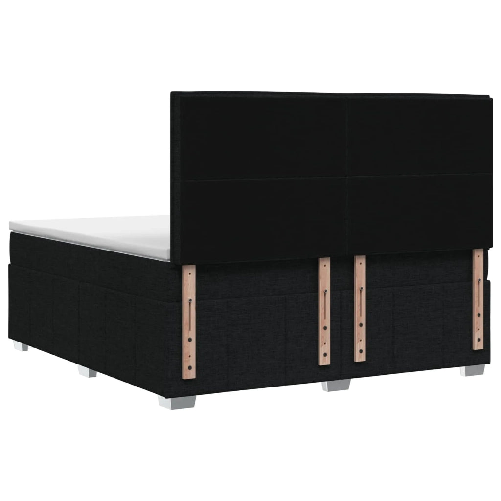 Letto box spring con materasso Nero 140 x 200 cm Tessuto 3454164