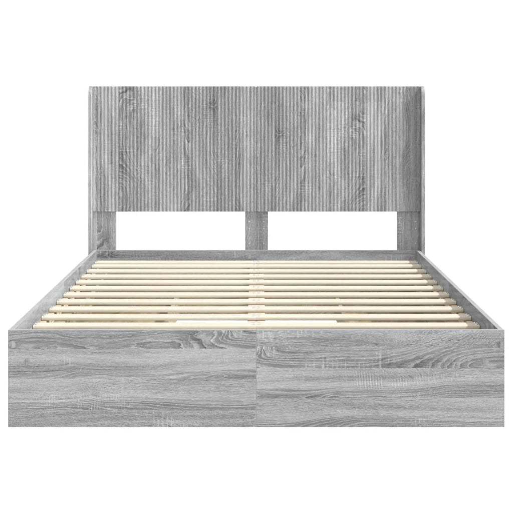 Struttura del letto con stoccaggio e testata Grigio Sonoma 3414370
