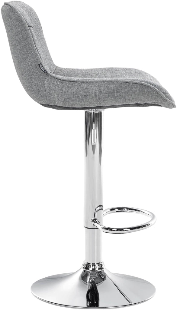 Barhocker Vonore Stoff chrom